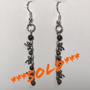 Dragonfly drop earrings